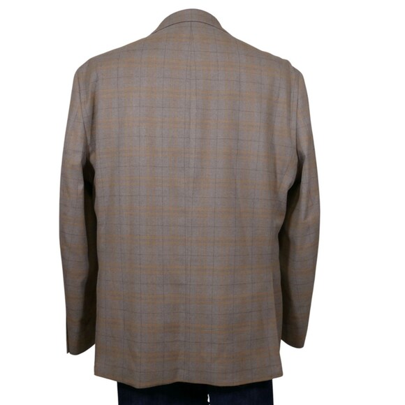 TOMMY HILFIGER Mens Sport Coat Blazer Mens 48R Beige Plaid - Picture 7 of 14